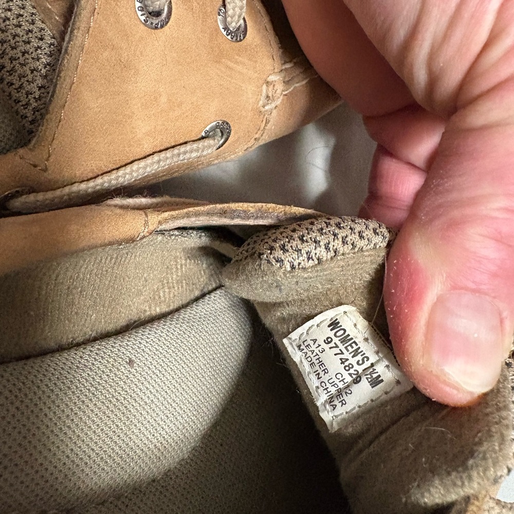 Sperry Tan Boat Shoes with Suede Finish and Moccasin Design - Picture 5 of 7